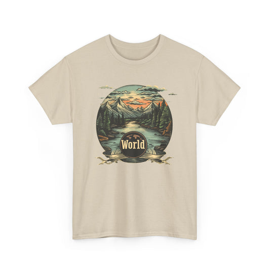 World Landscape Graphic - Unisex Heavy Cotton Tee