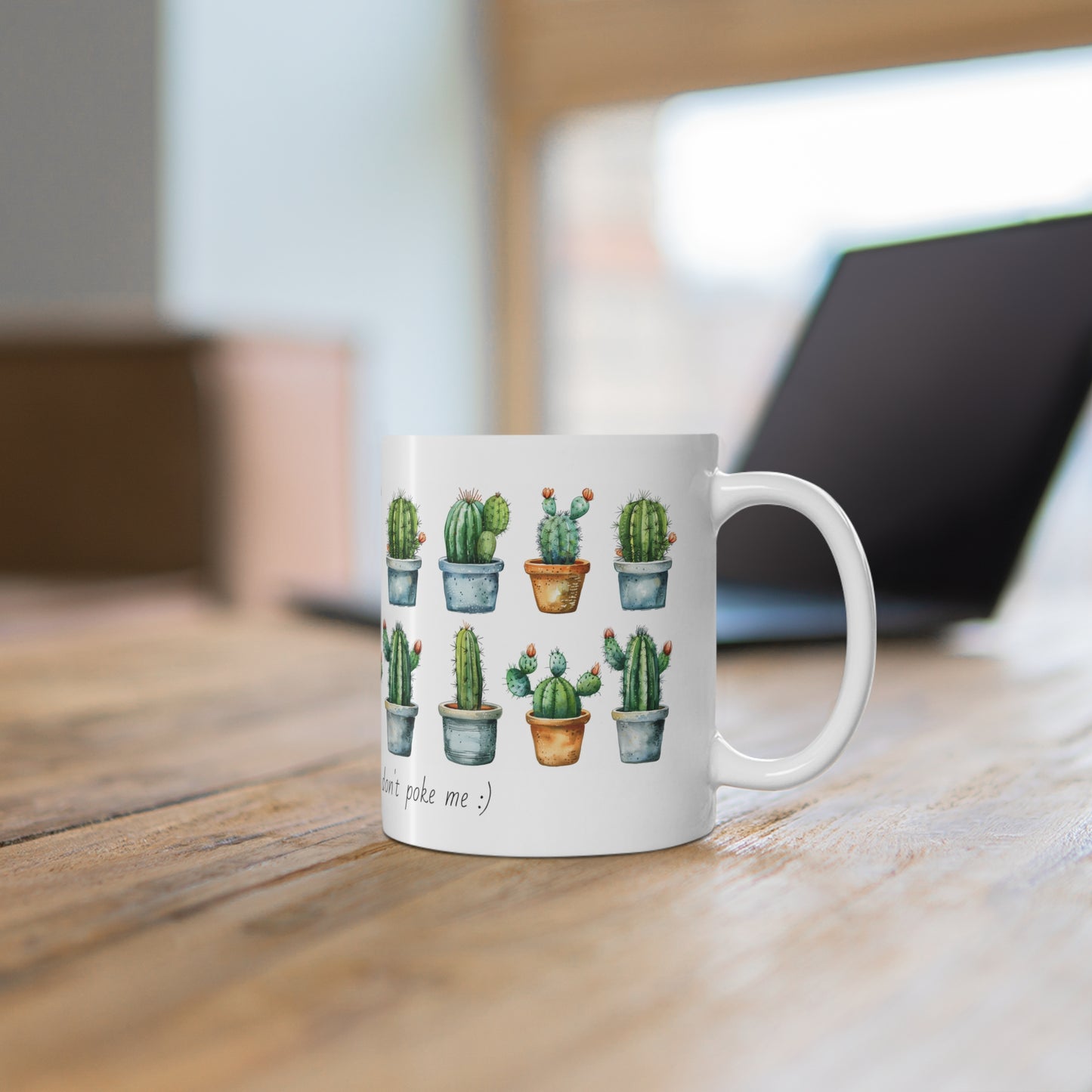 Cactus watercolor Ceramic Coffee Cups, 11oz.