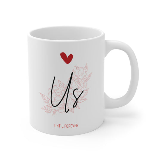 "Us" Ceramic Coffee Cups, 11oz.