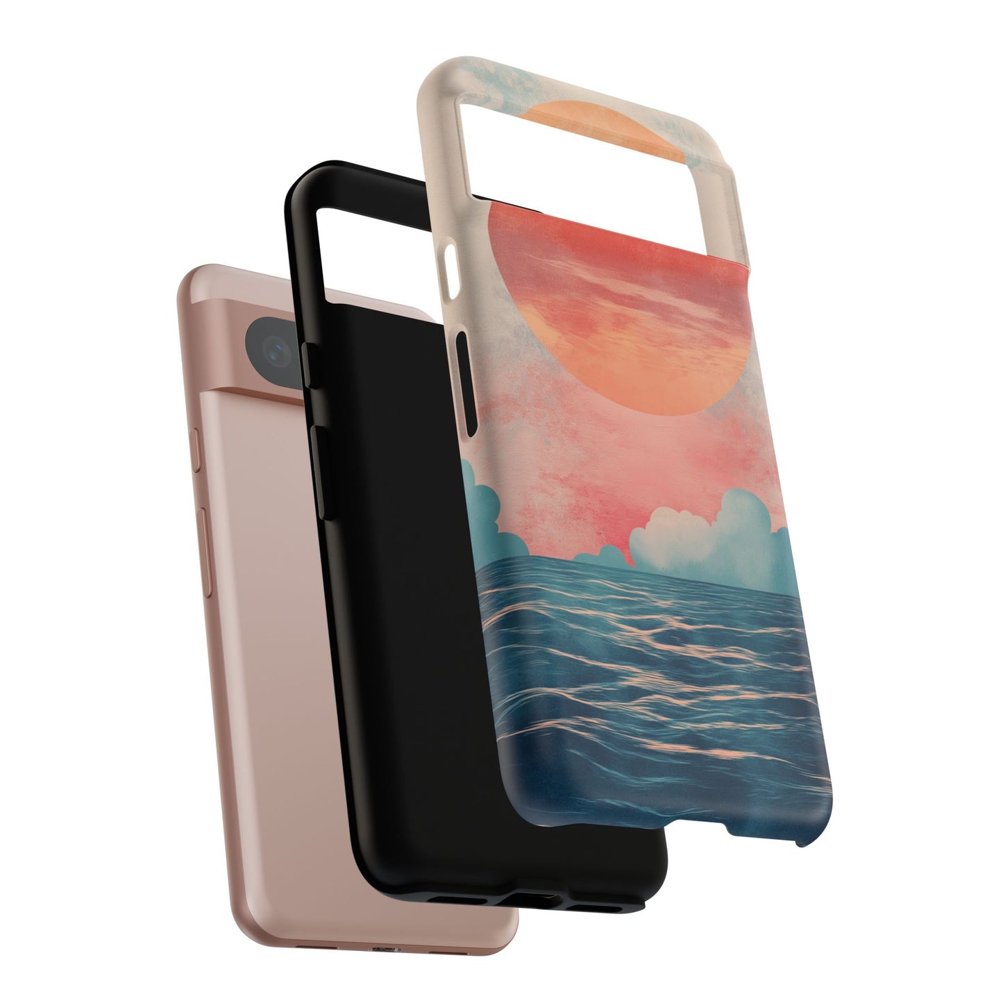 Abstract Sunset & Ocean Phone Cases