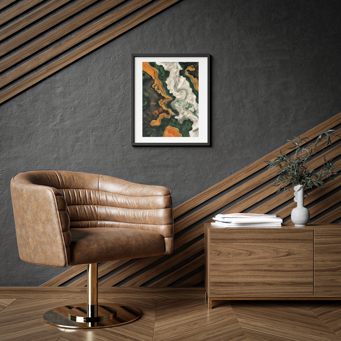 Wall Art, Abstract and Deformed Contours