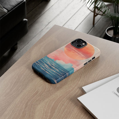 Abstract Sunset & Ocean Phone Cases