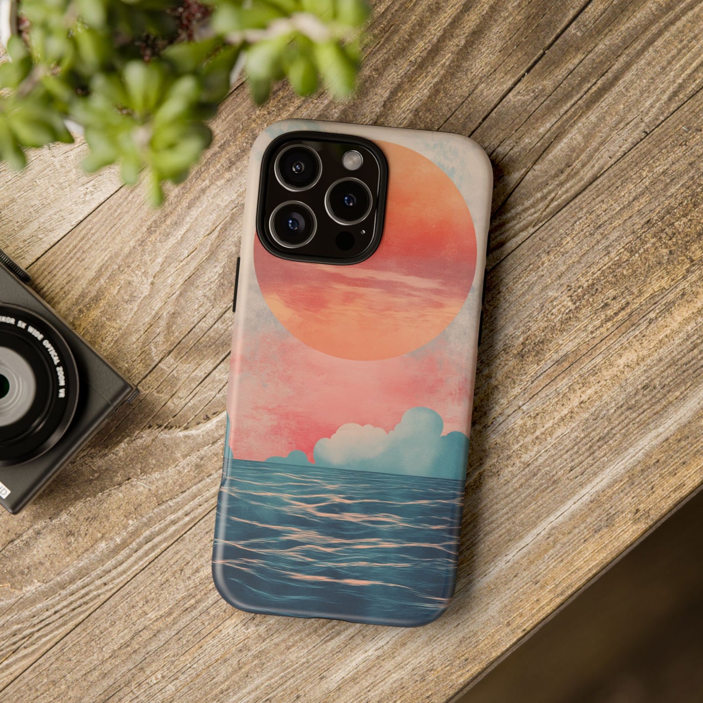 Abstract Sunset & Ocean Phone Cases
