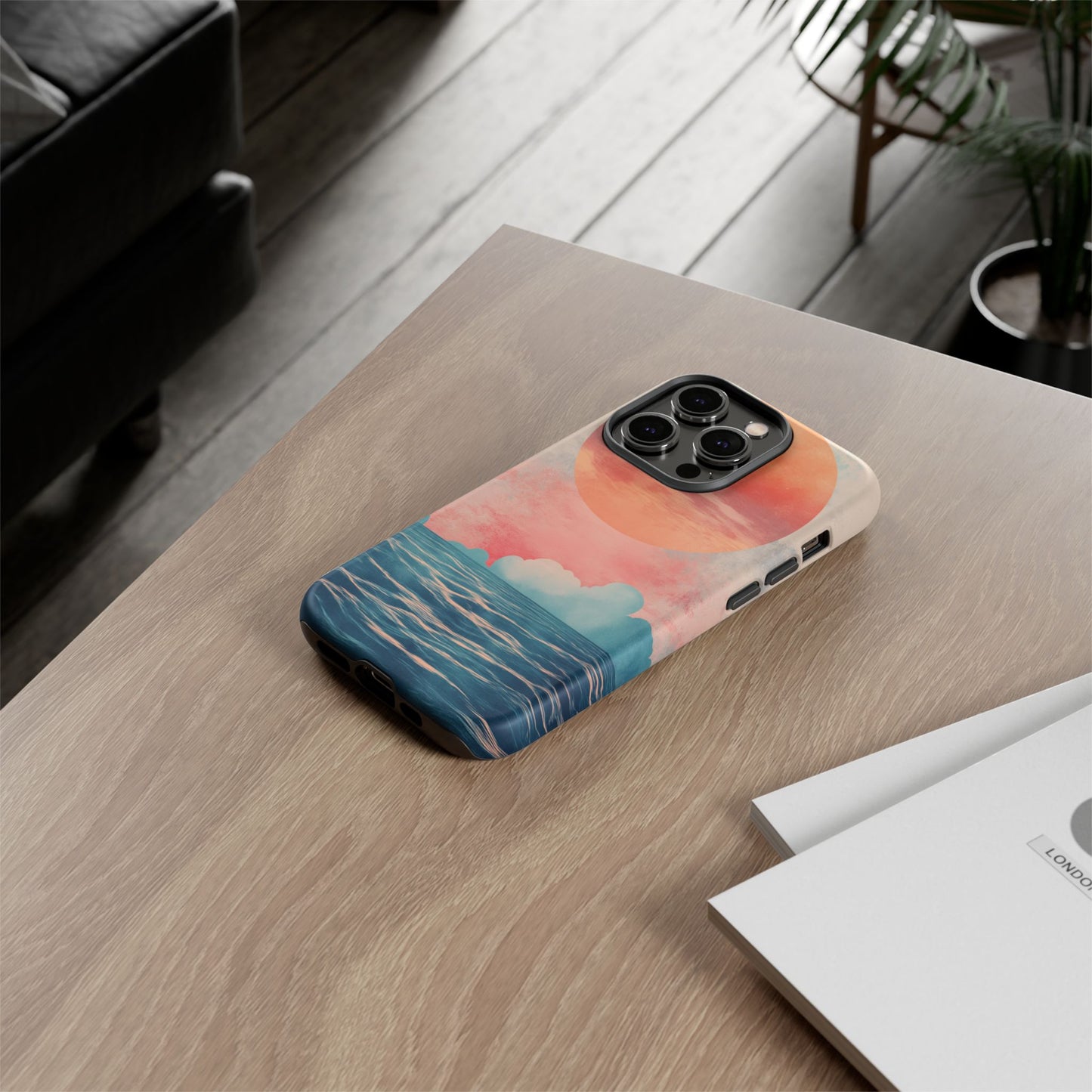Abstract Sunset & Ocean Phone Cases