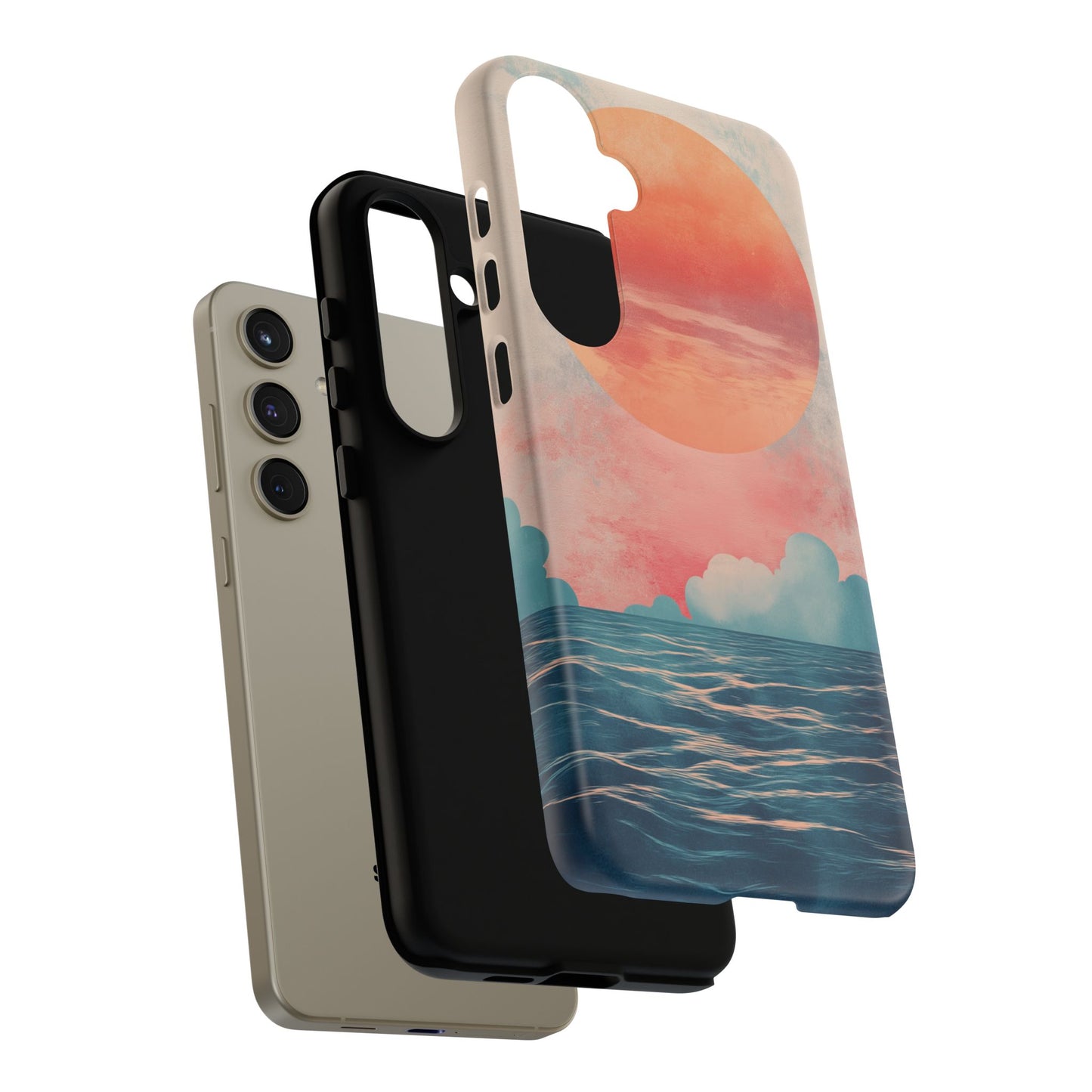 Abstract Sunset & Ocean Phone Cases