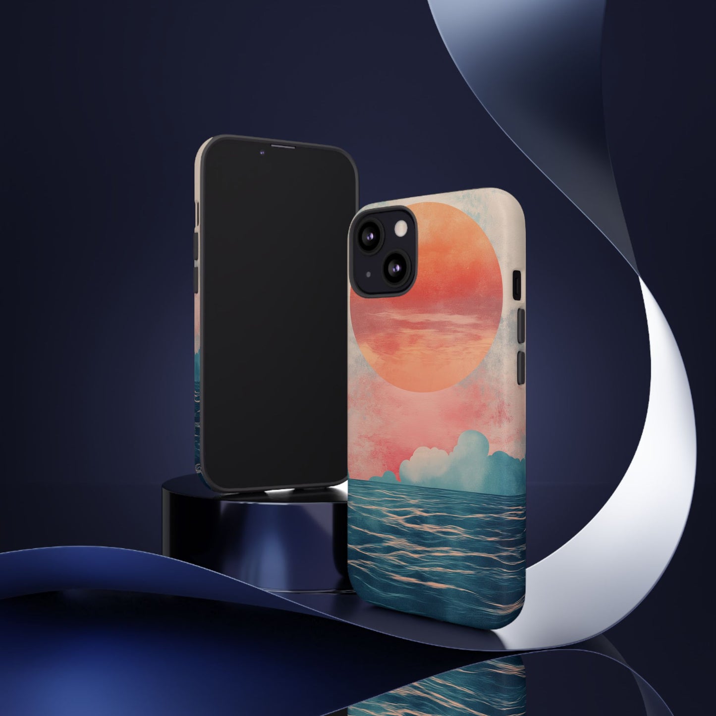 Abstract Sunset & Ocean Phone Cases