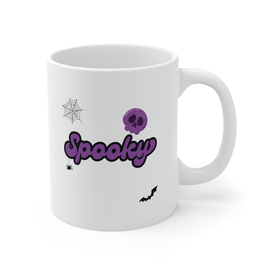 Mug with Spooky Cartoon Design