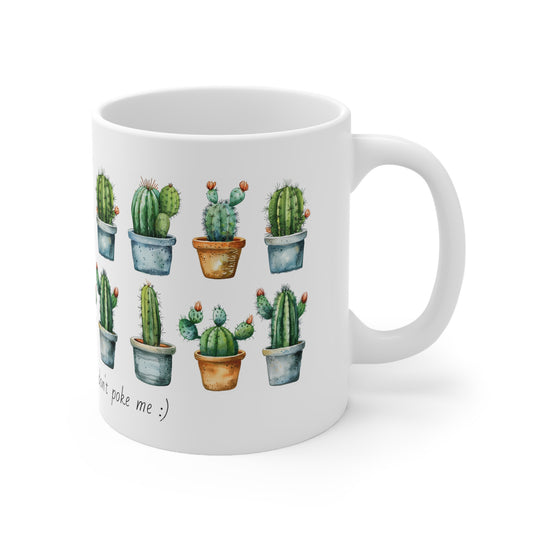 Cactus watercolor Ceramic Coffee Cups, 11oz.
