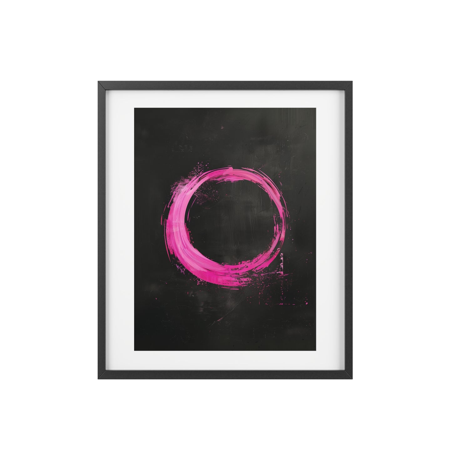 Wall Frame - Inked Pink on Black Texture