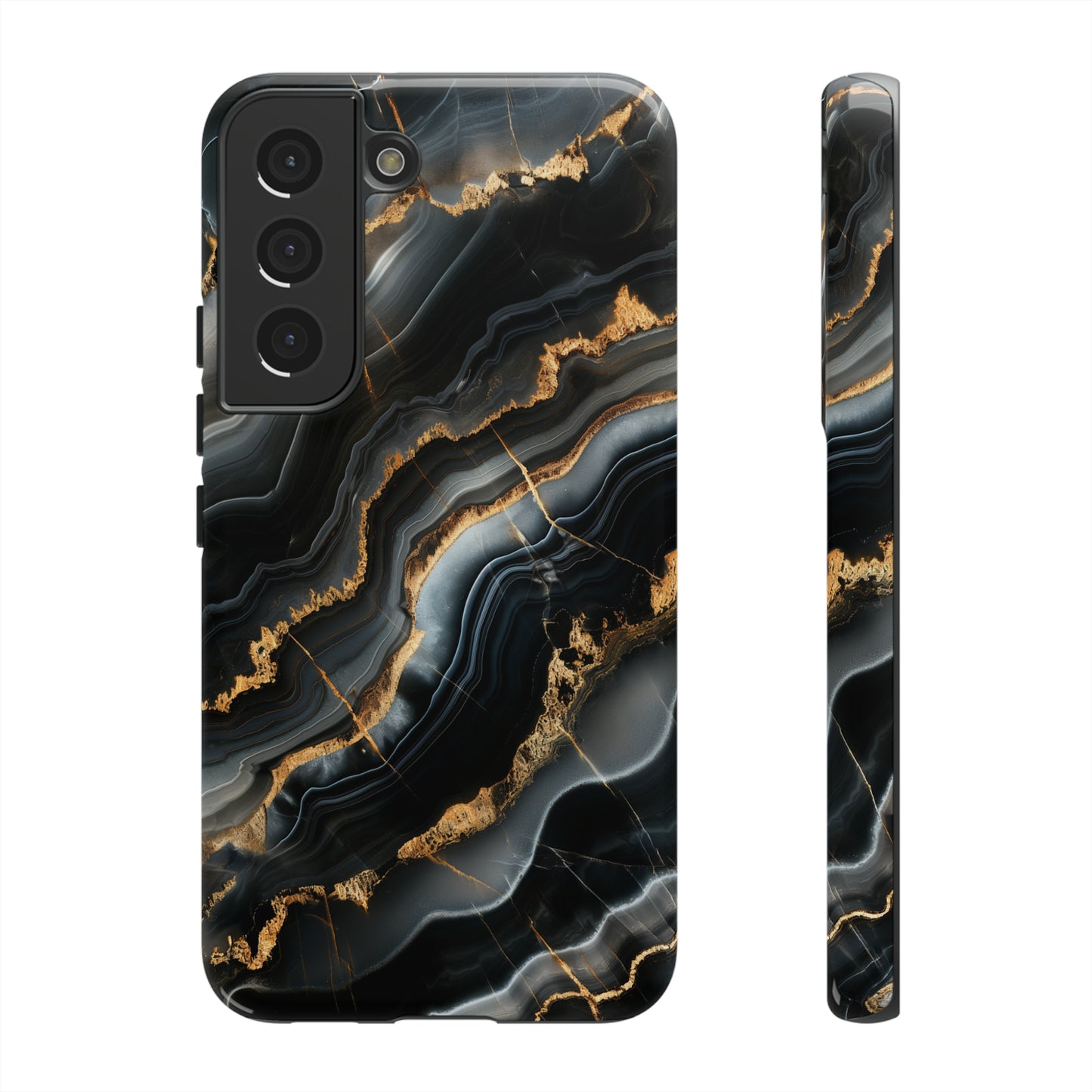 Black Marble Phone Cases