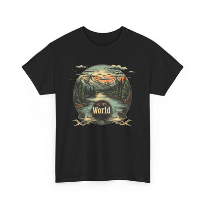 World Landscape Graphic - Unisex Heavy Cotton Tee