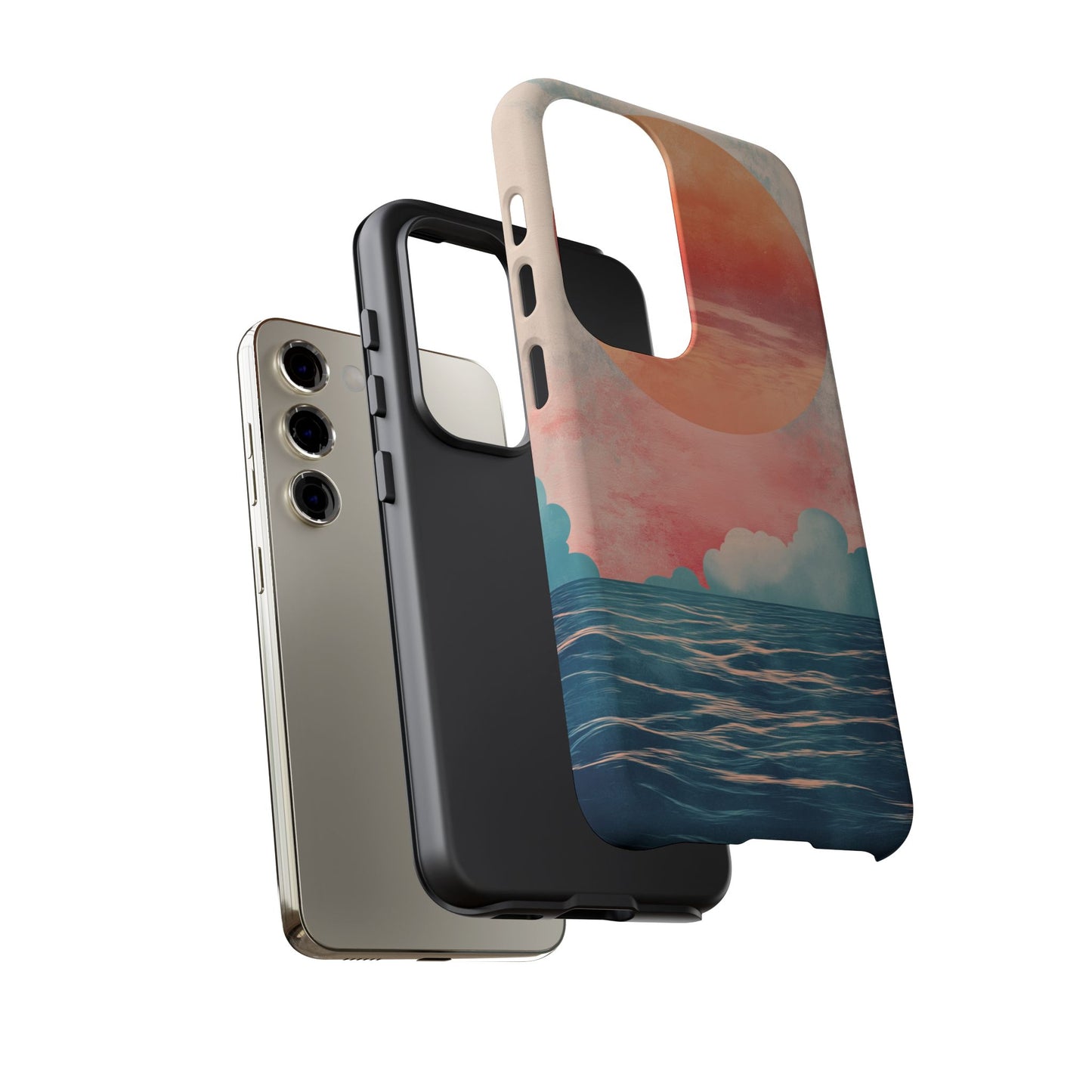 Abstract Sunset & Ocean Phone Cases