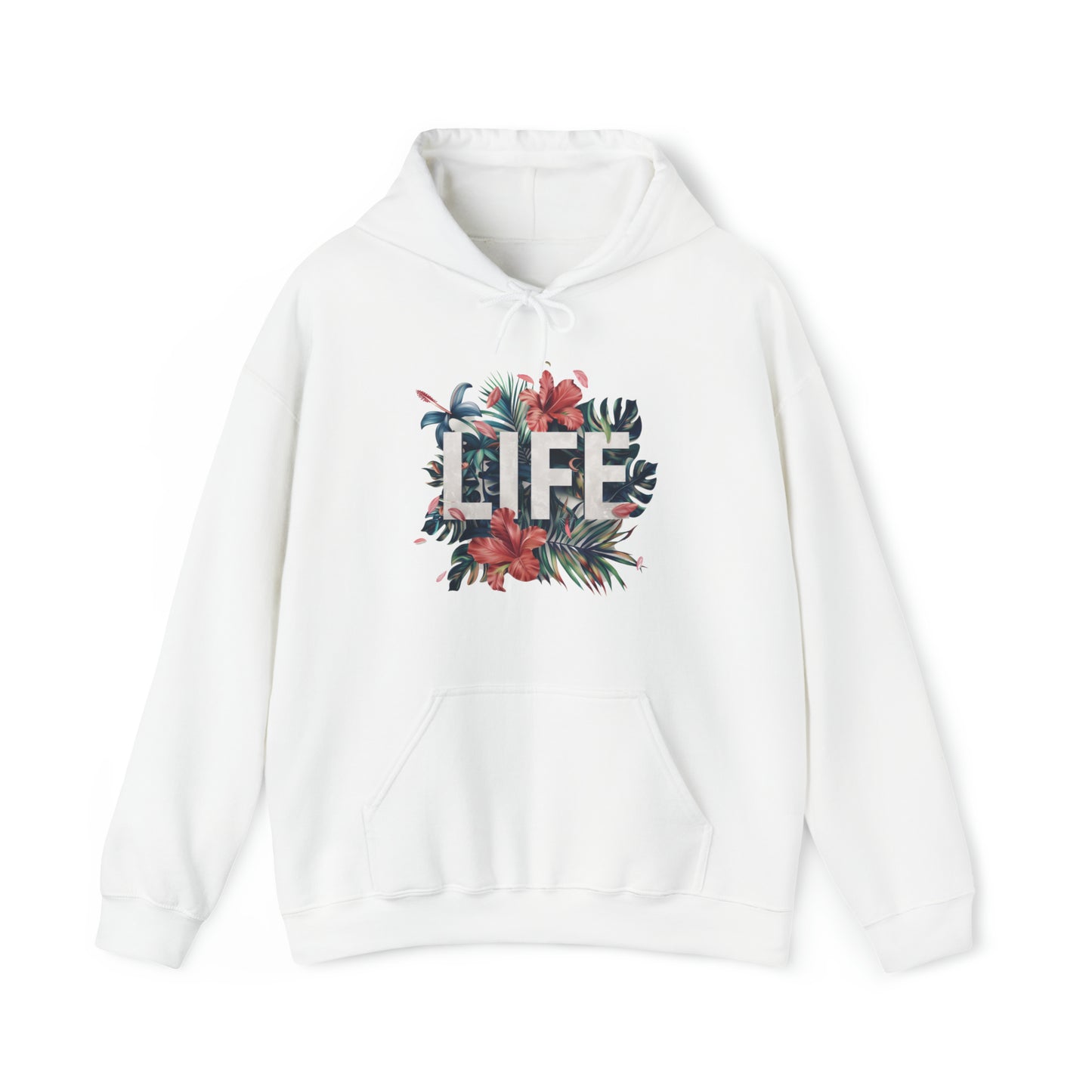 Life graphic Heavy Hooded Sweatshirt