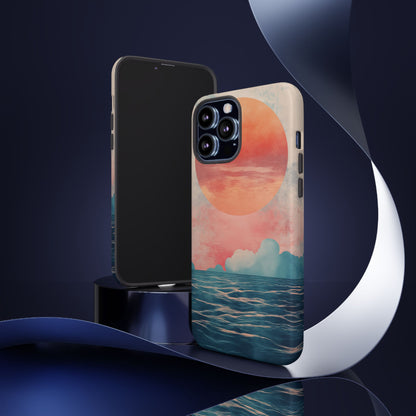Abstract Sunset & Ocean Phone Cases