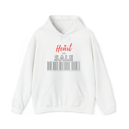 Heart on Sale graphic - Heavy Hooded Sweatshirt