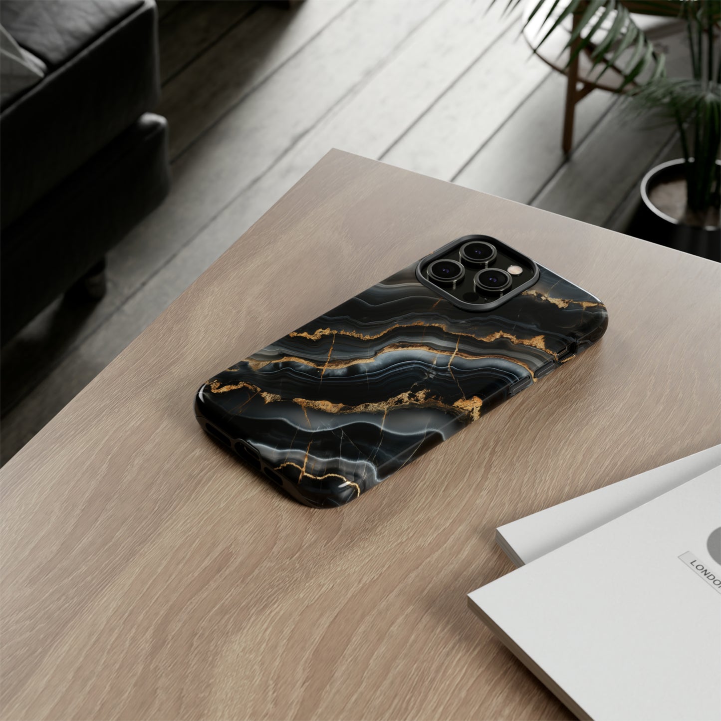 Black Marble Phone Cases