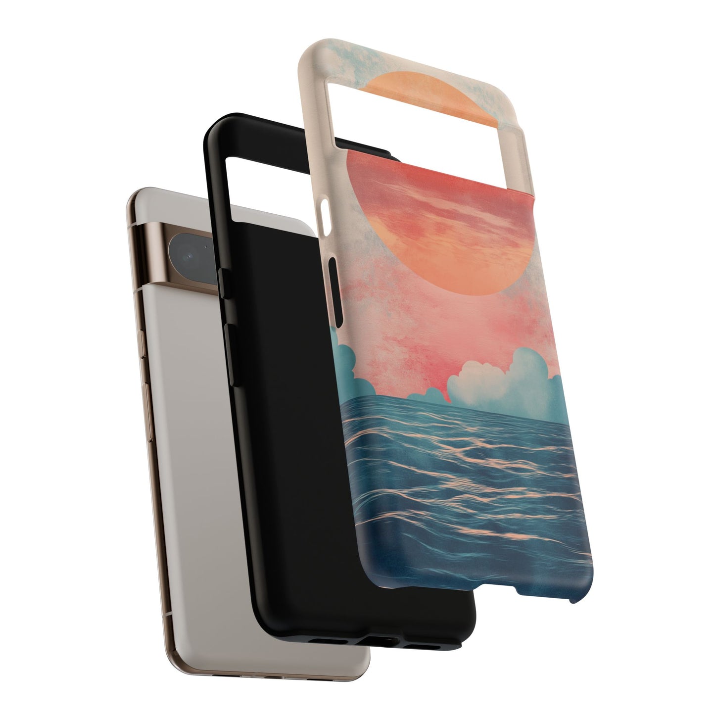 Abstract Sunset & Ocean Phone Cases