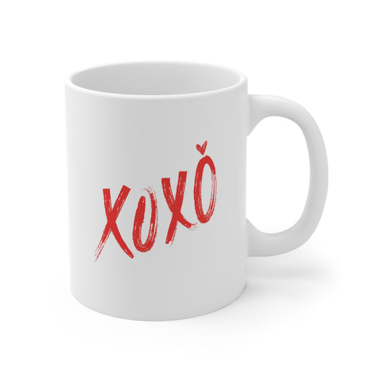 "XOXO" Ceramic Coffee Cups, 11oz.