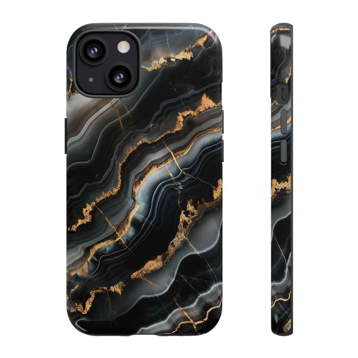 Black Marble Phone Cases