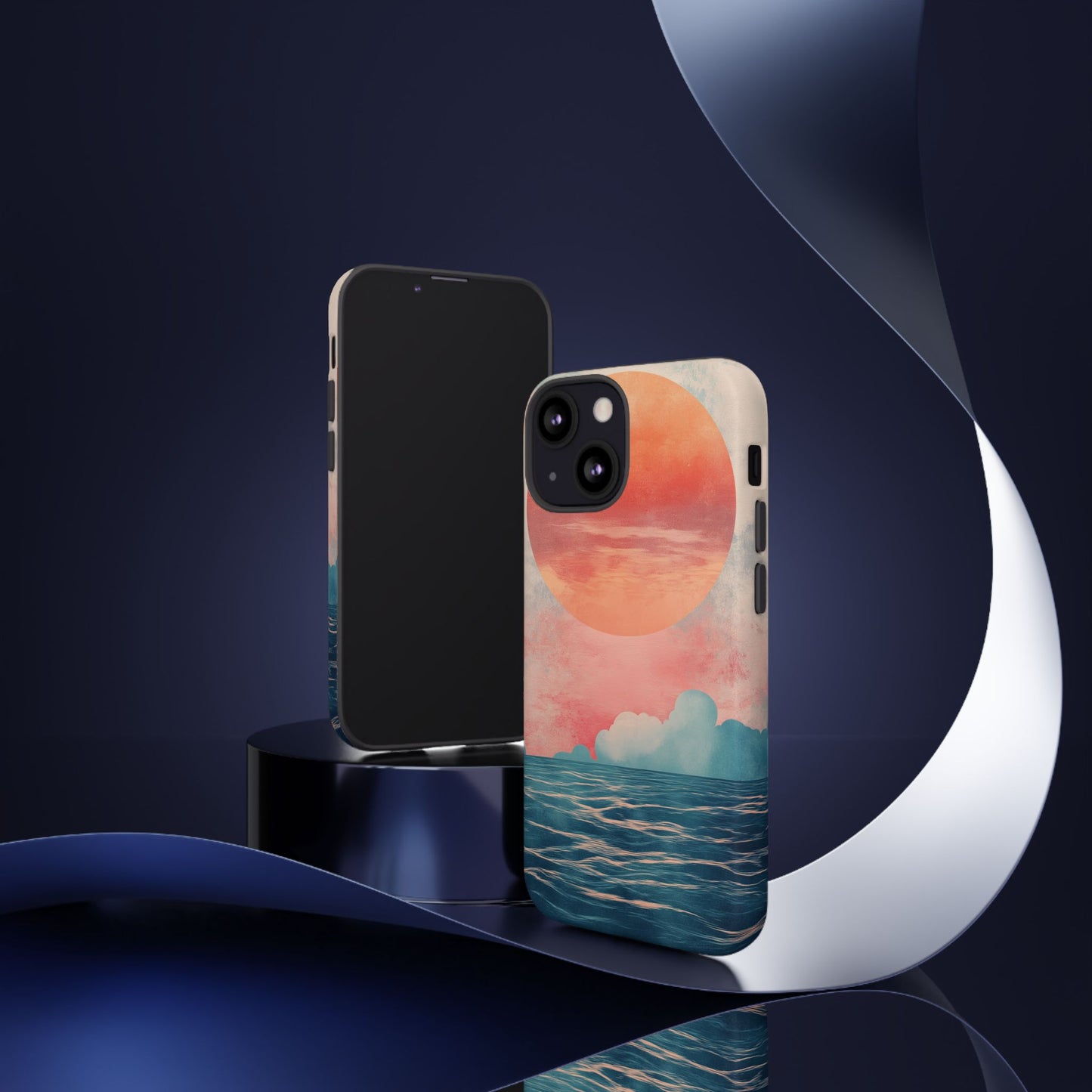 Abstract Sunset & Ocean Phone Cases