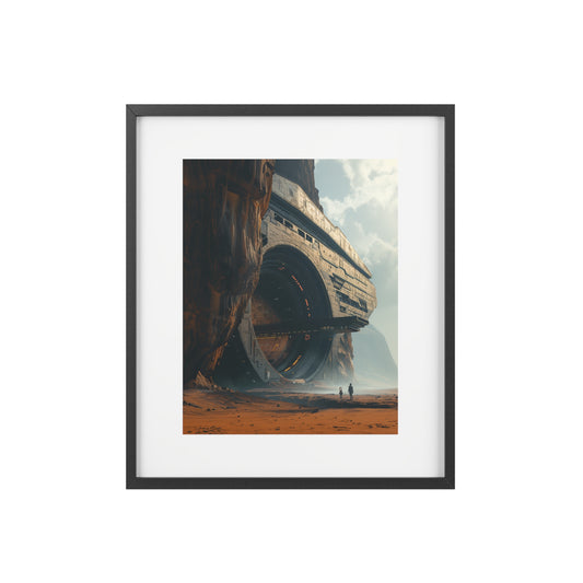Sci-fi cinematic framed rectangular Wall art posters, Martian Portal