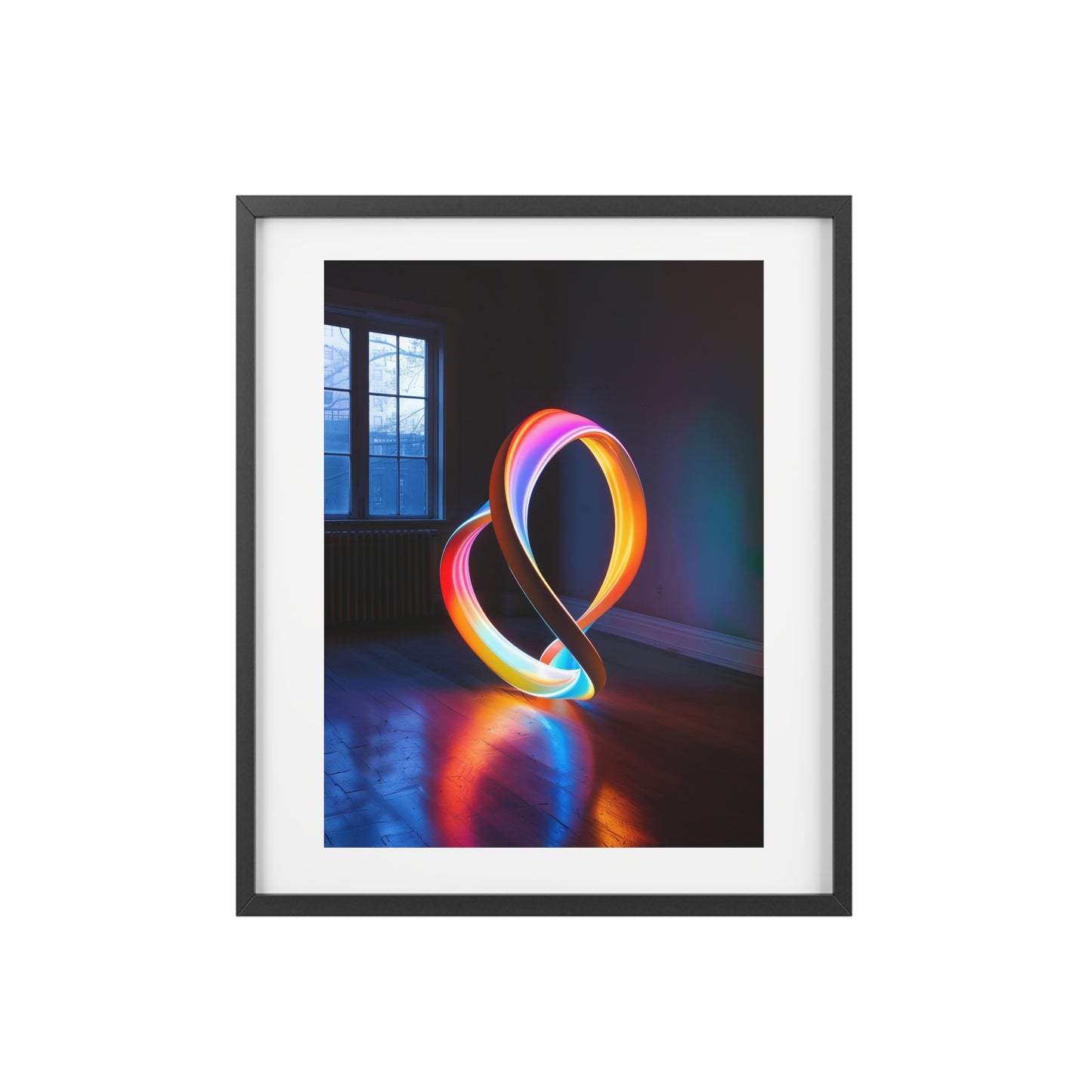 Framed rectangular Wall art posters - Neon Ribbon 1