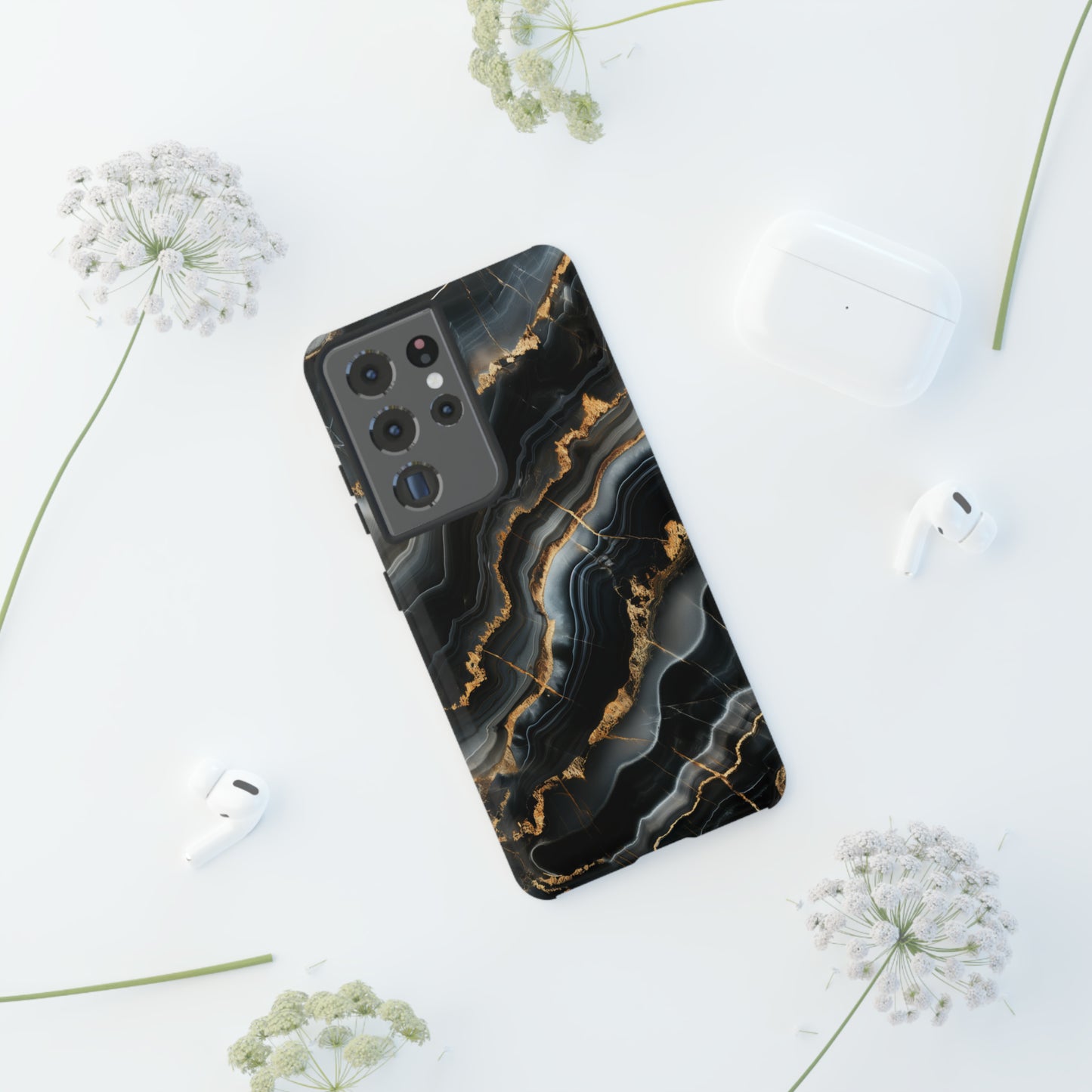 Black Marble Phone Cases