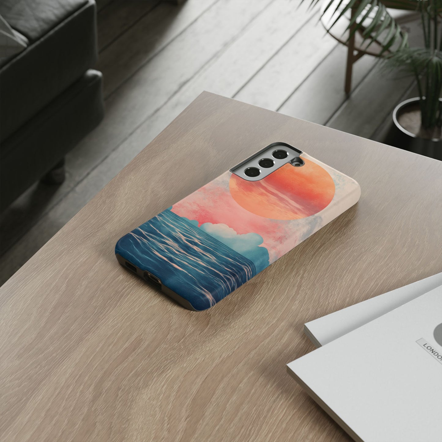 Abstract Sunset & Ocean Phone Cases