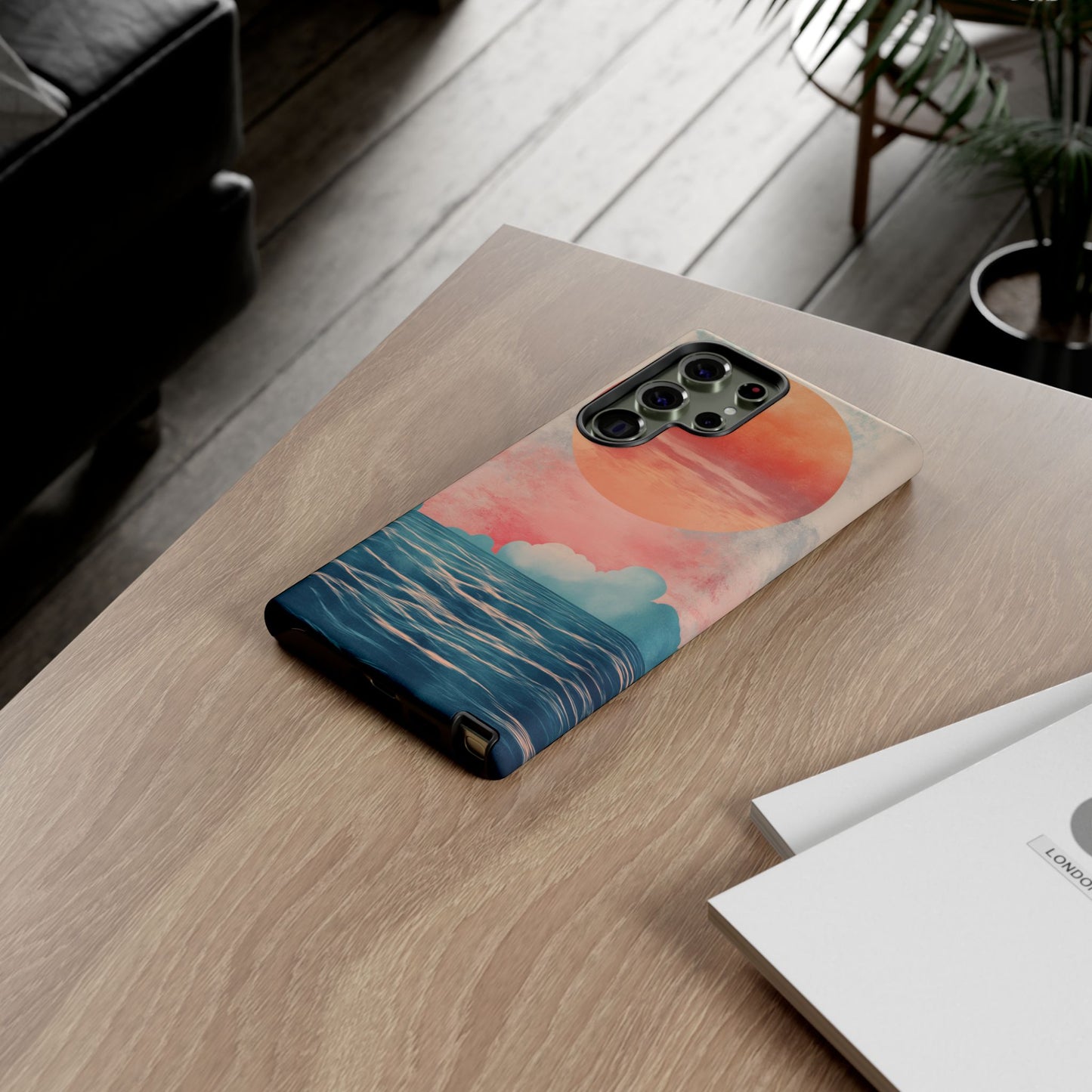 Abstract Sunset & Ocean Phone Cases