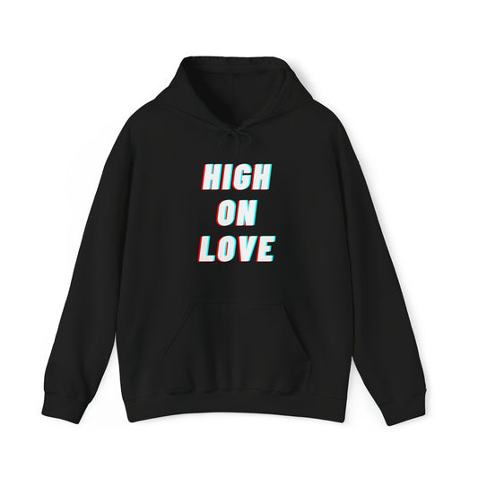 High on Love graphic - Heavy Hooded Sweatshirt