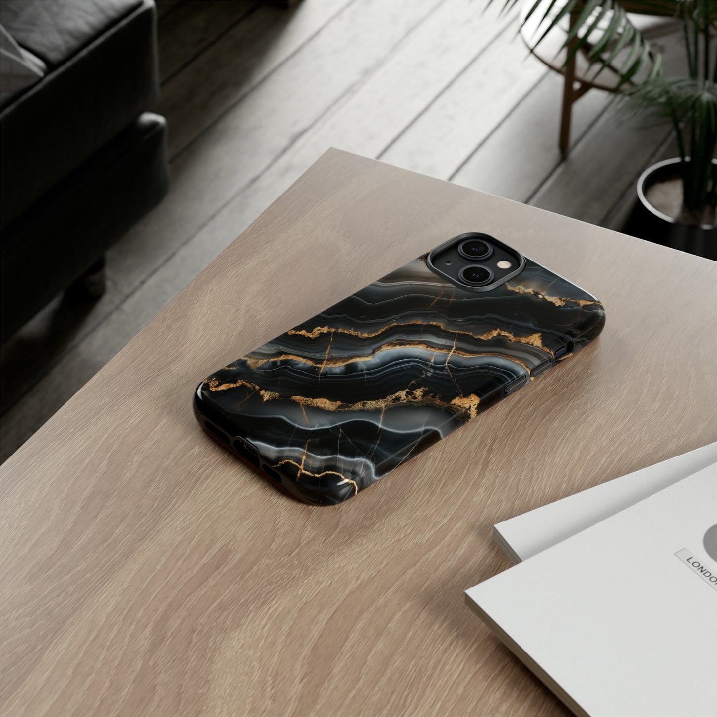 Black Marble Phone Cases
