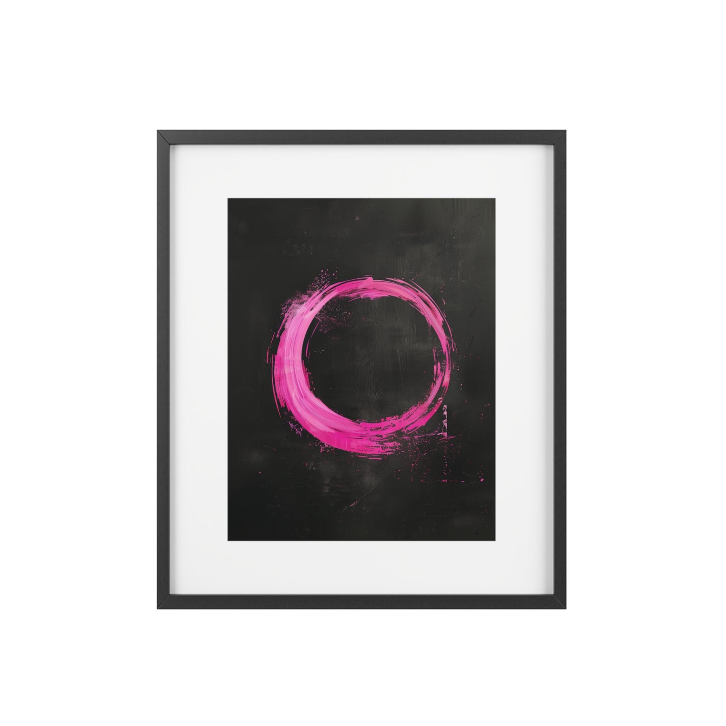 Wall Frame - Inked Pink on Black Texture