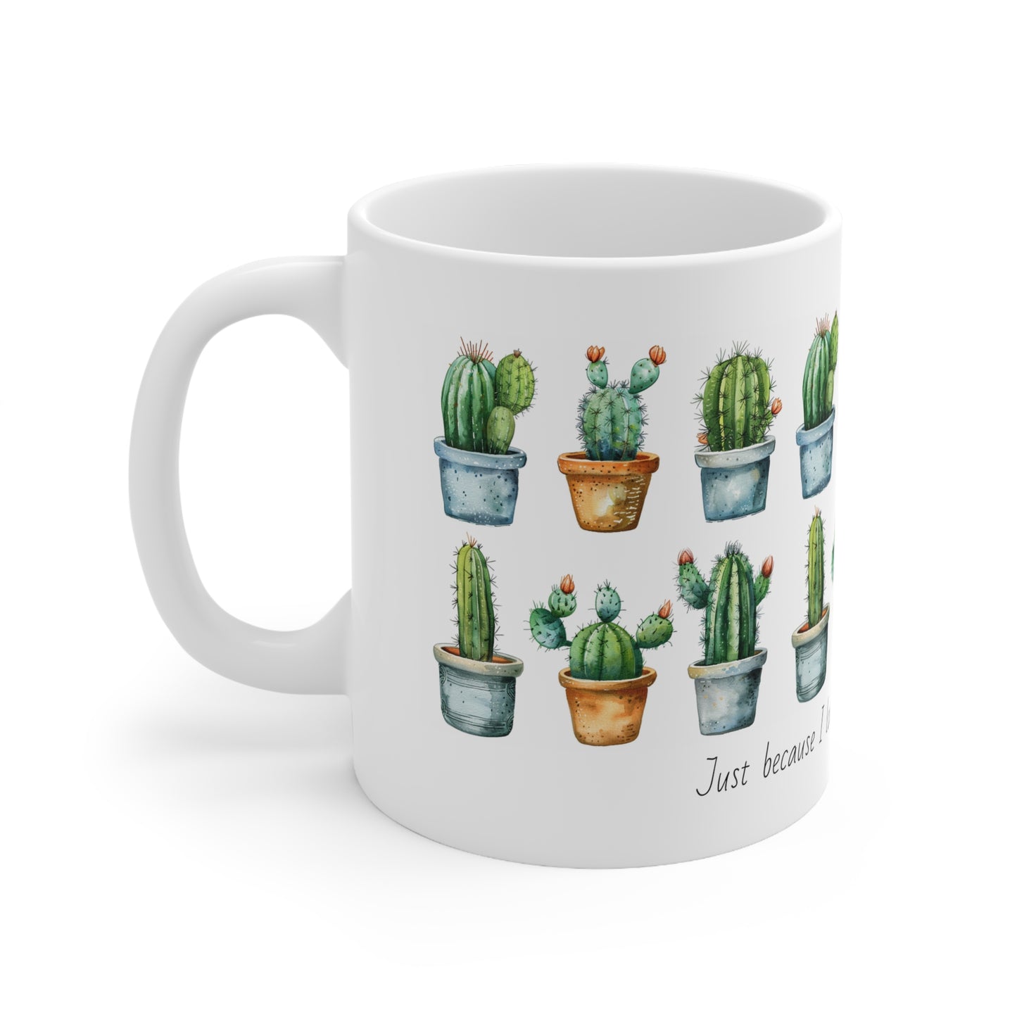 Cactus watercolor Ceramic Coffee Cups, 11oz.