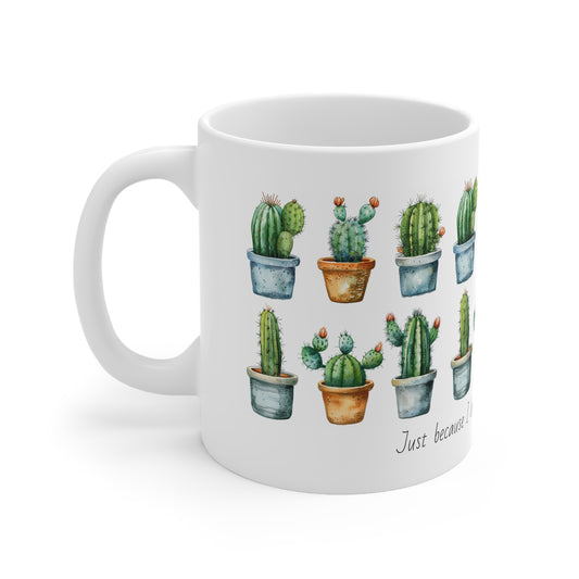 Cactus watercolor Ceramic Coffee Cups, 11oz.