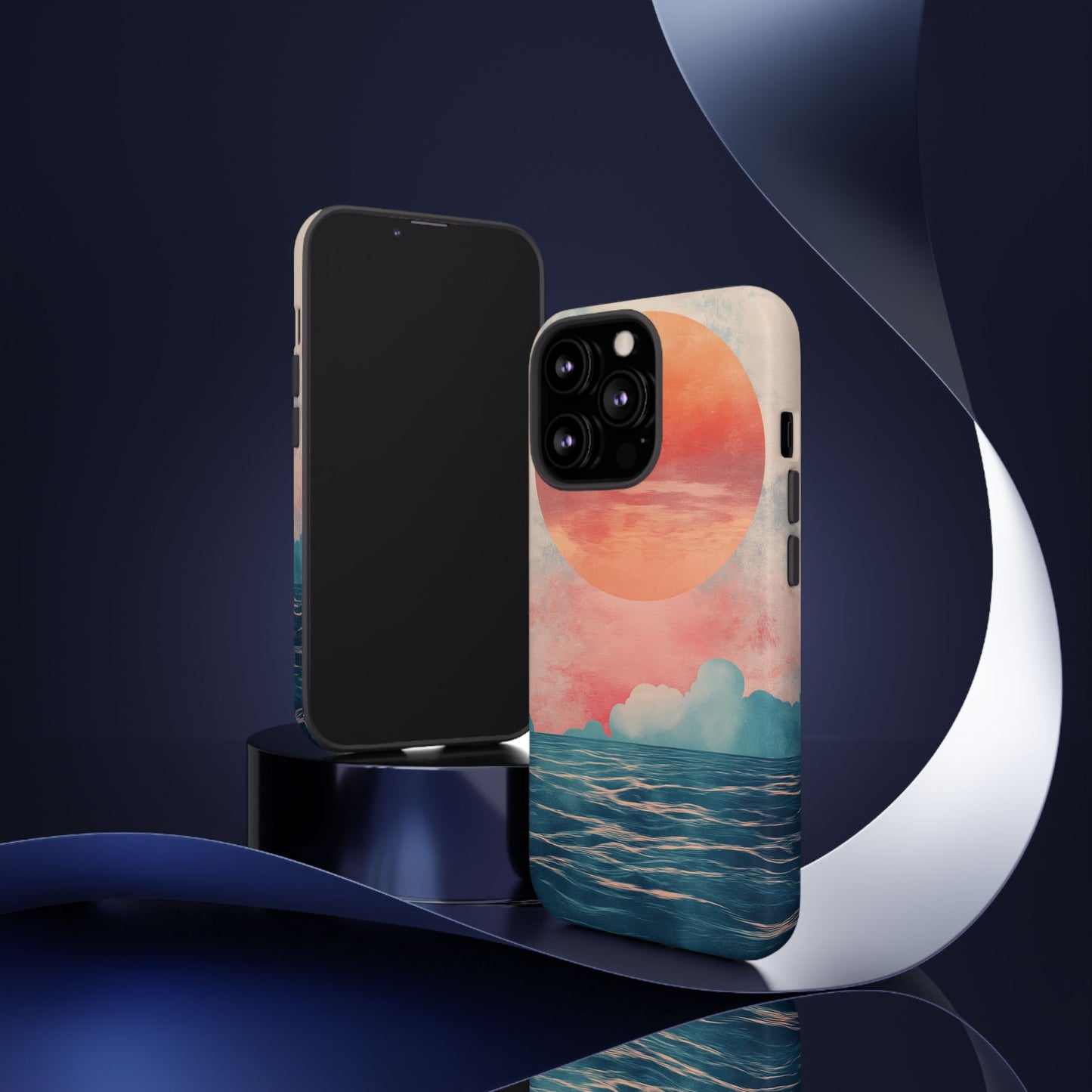 Abstract Sunset & Ocean Phone Cases