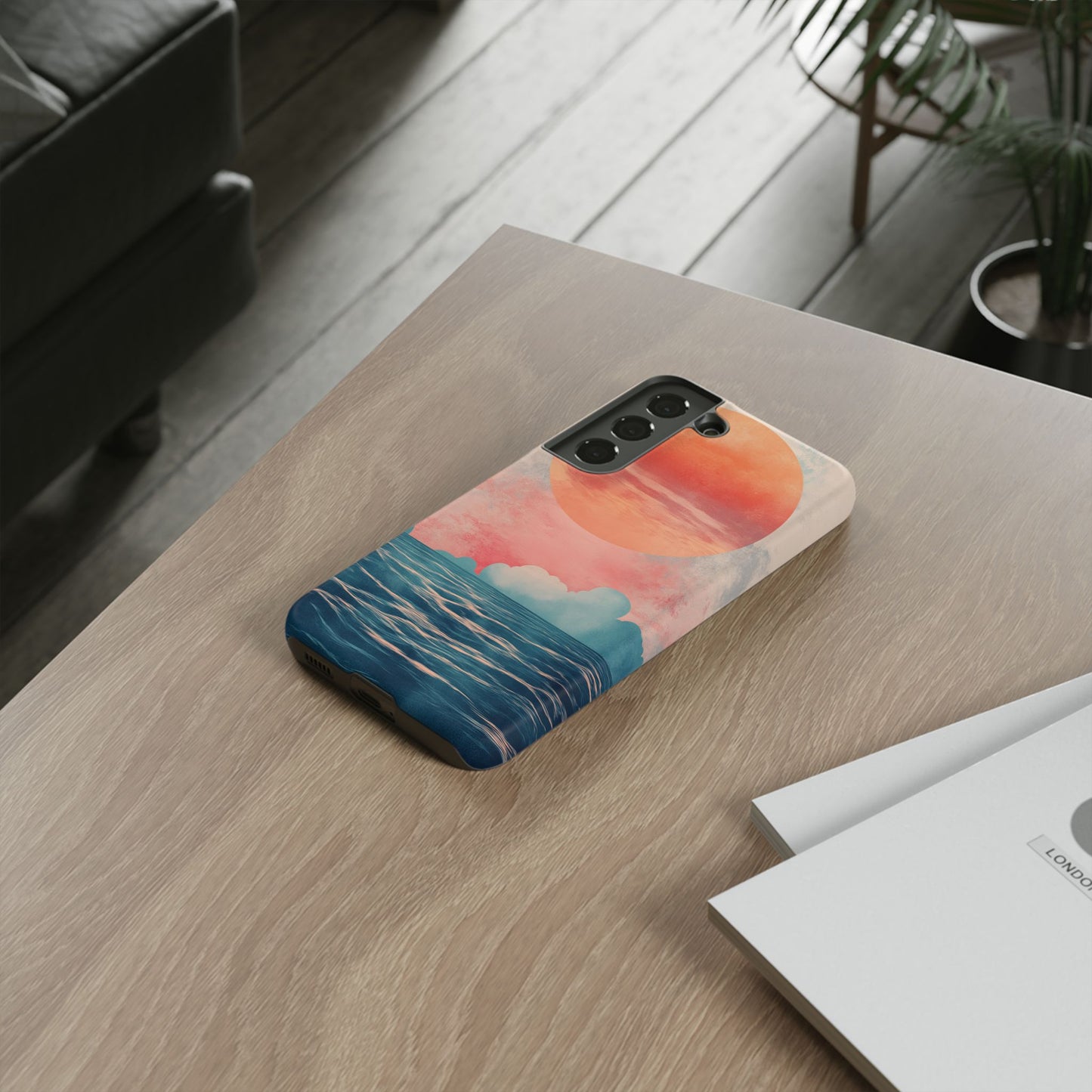 Abstract Sunset & Ocean Phone Cases