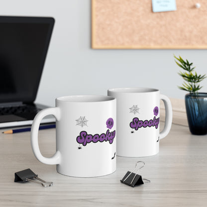 Mug with Spooky Cartoon Design