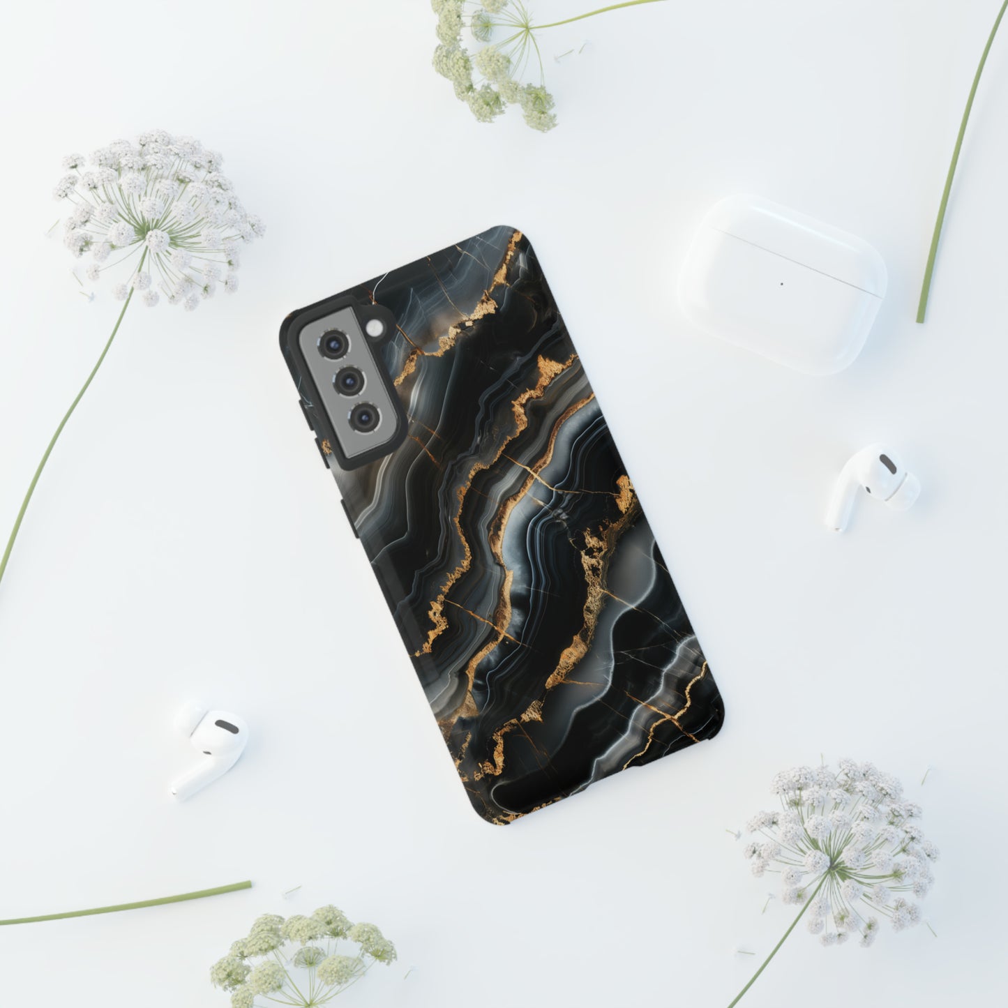 Black Marble Phone Cases