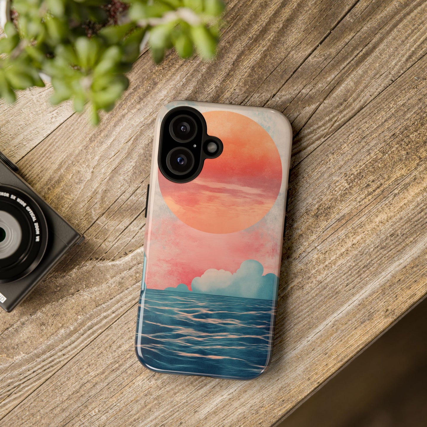 Abstract Sunset & Ocean Phone Cases
