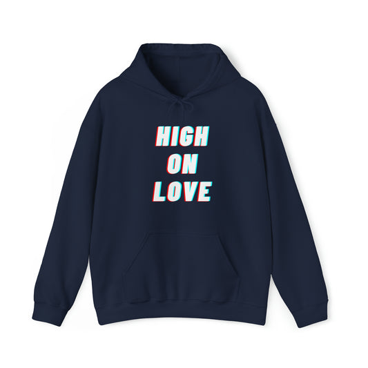 High on Love graphic - Heavy Hooded Sweatshirt