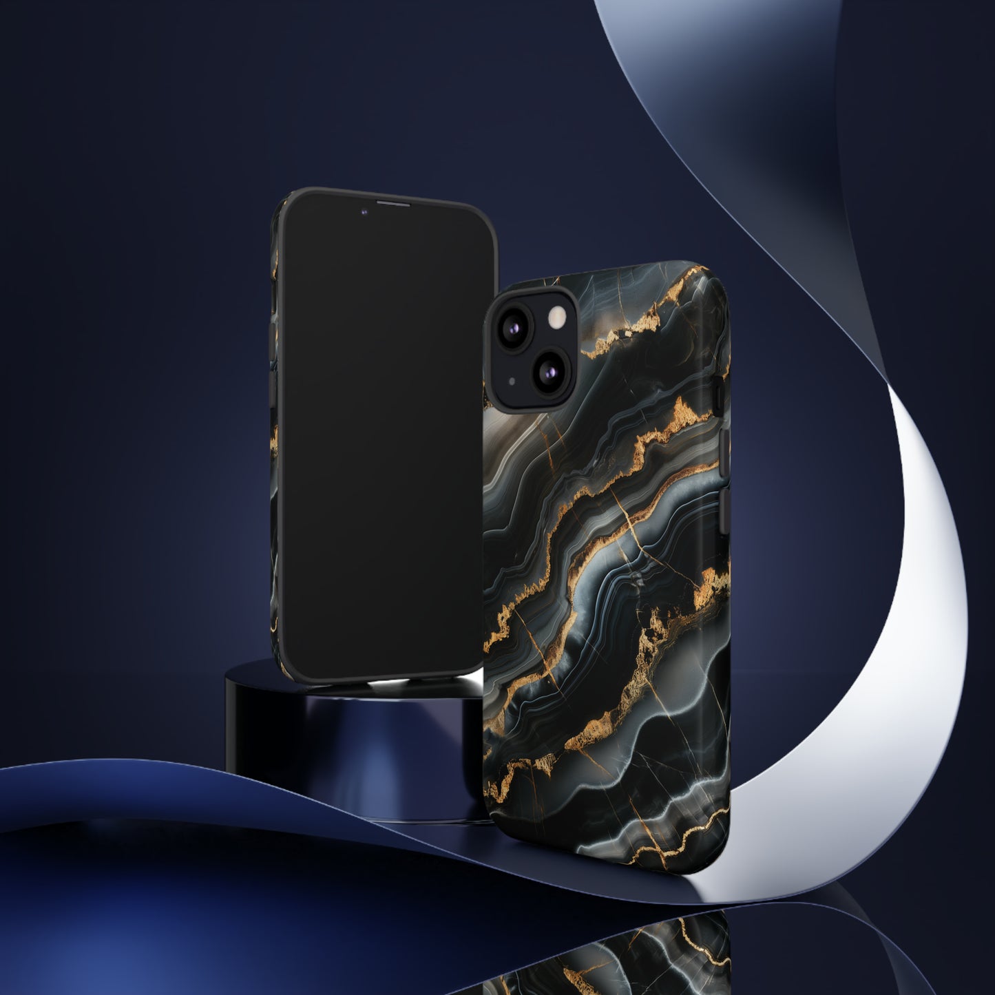 Black Marble Phone Cases