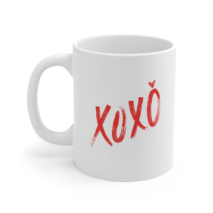 "XOXO" Ceramic Coffee Cups, 11oz.