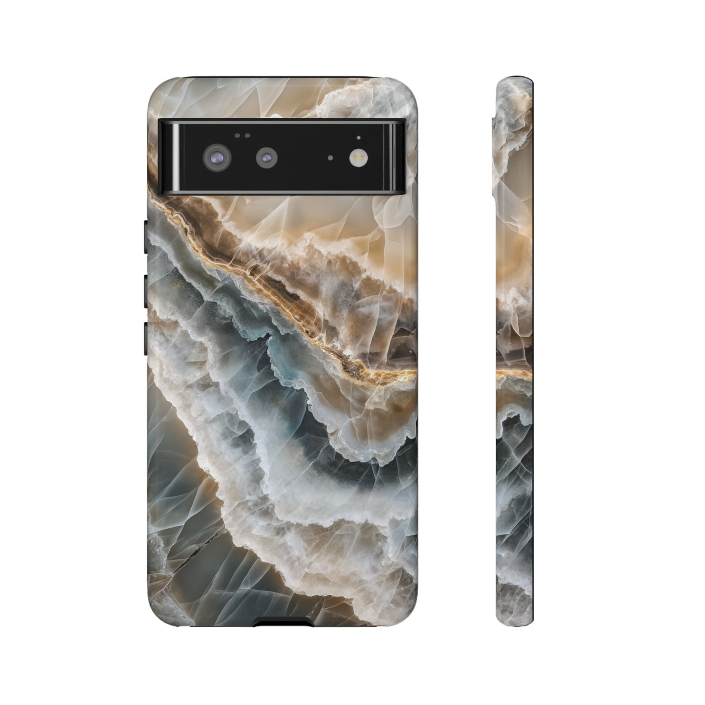 White Onyx Marble Printed Phone Cases
